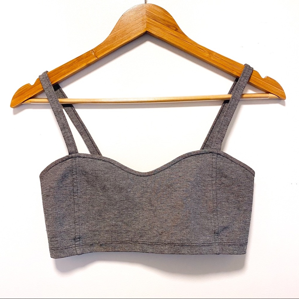 Brandy Melville Grey Open Back Bralette